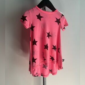 Nununu Baby Pink Star Short Sleeve Dress – Size 12–18 Months
